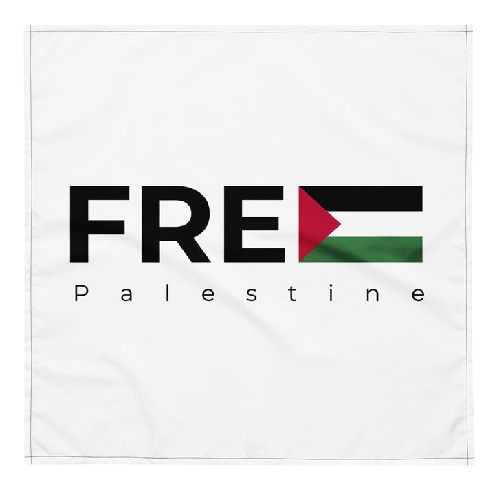 All-over print bandana - Free Palestine, Bandana White L