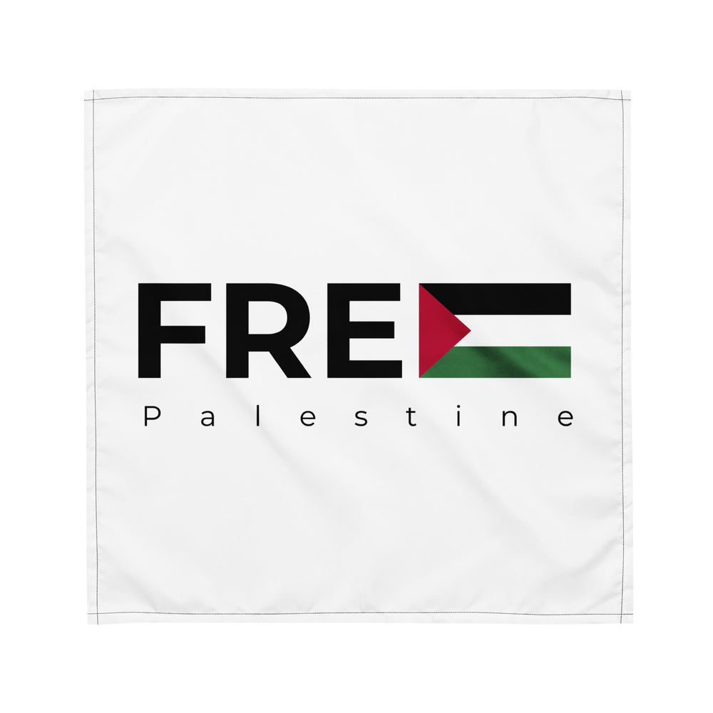 All-over print bandana - Free Palestine, Bandana White M