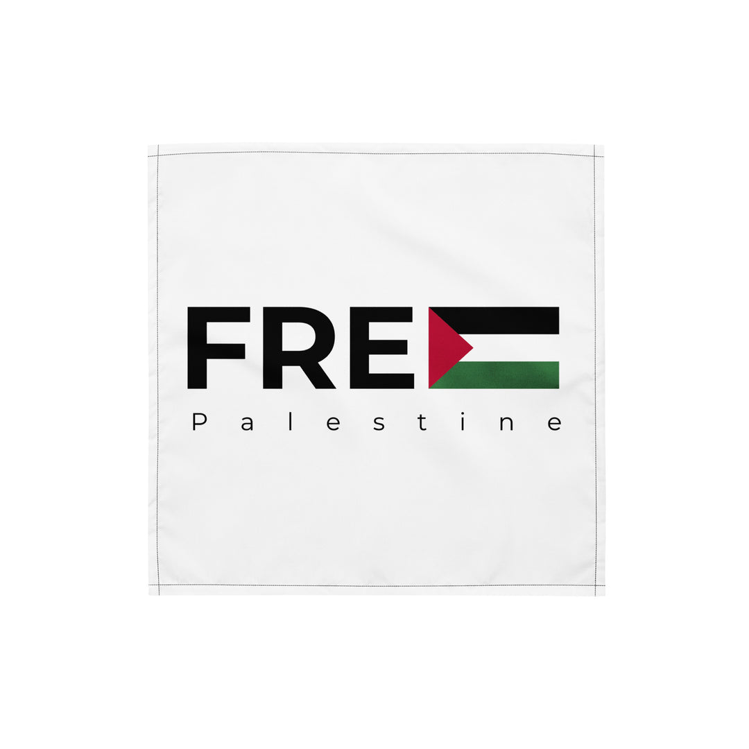 All-over print bandana - Free Palestine, Bandana White S