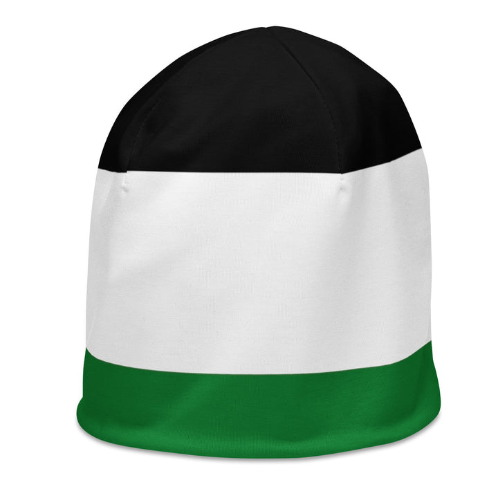 All-Over Print Beanie - Palestine Flag, White