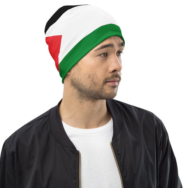 All-Over Print Beanie | Palestine Flag