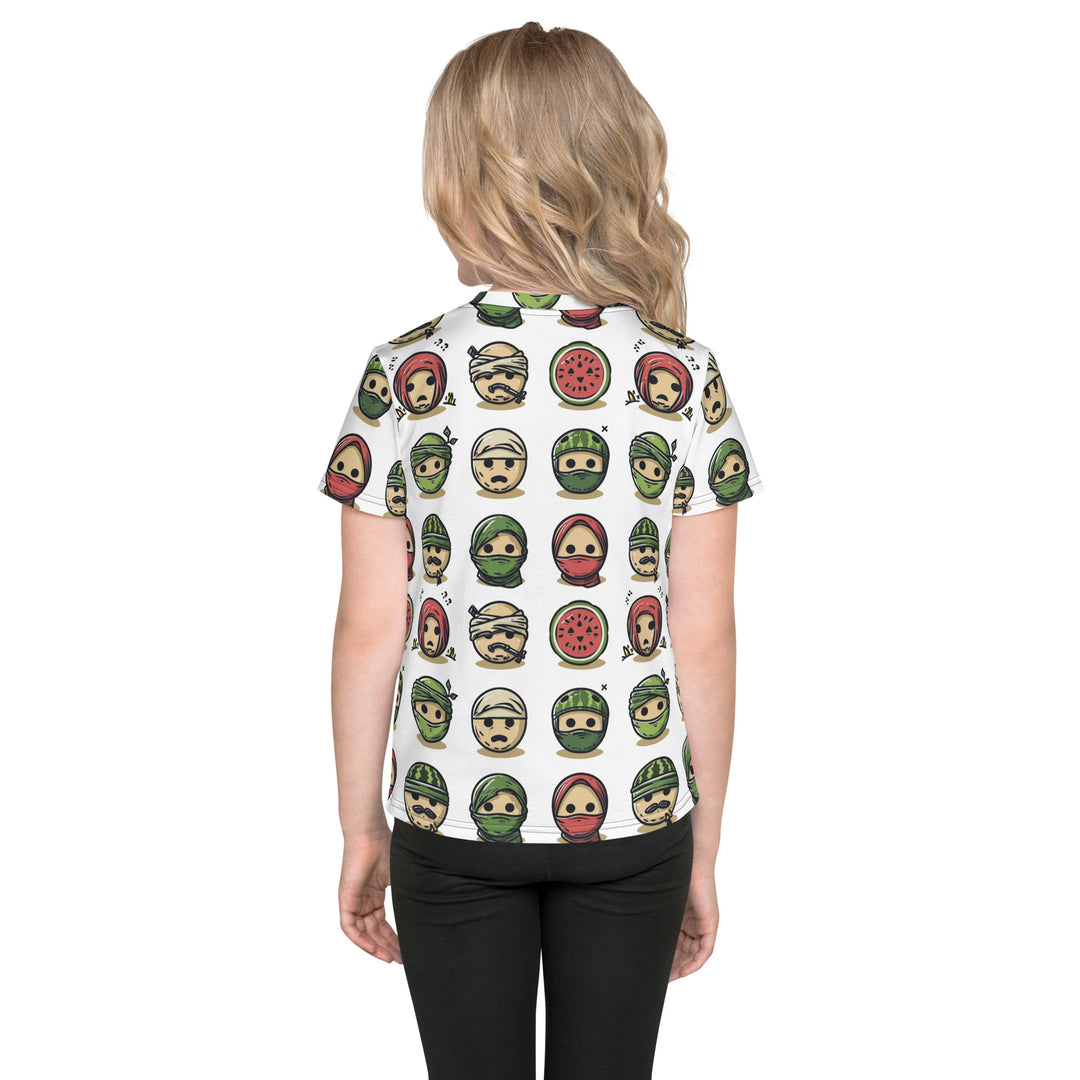 Kids crew neck t-shirt | Palestine Emoji