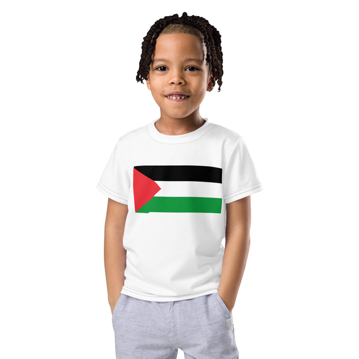 Kids crew neck t-shirt | Palestine Flag