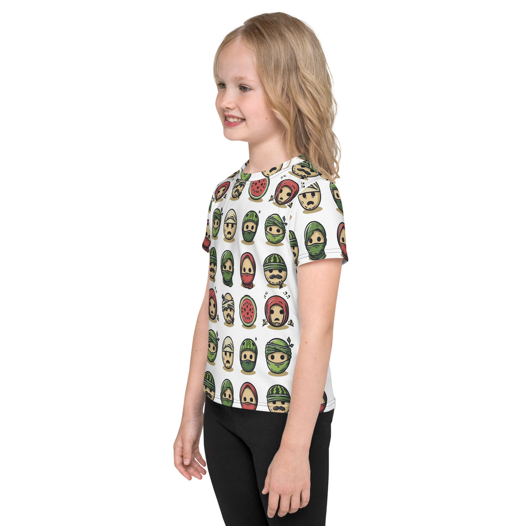 Kids crew neck t-shirt | Palestine Emoji