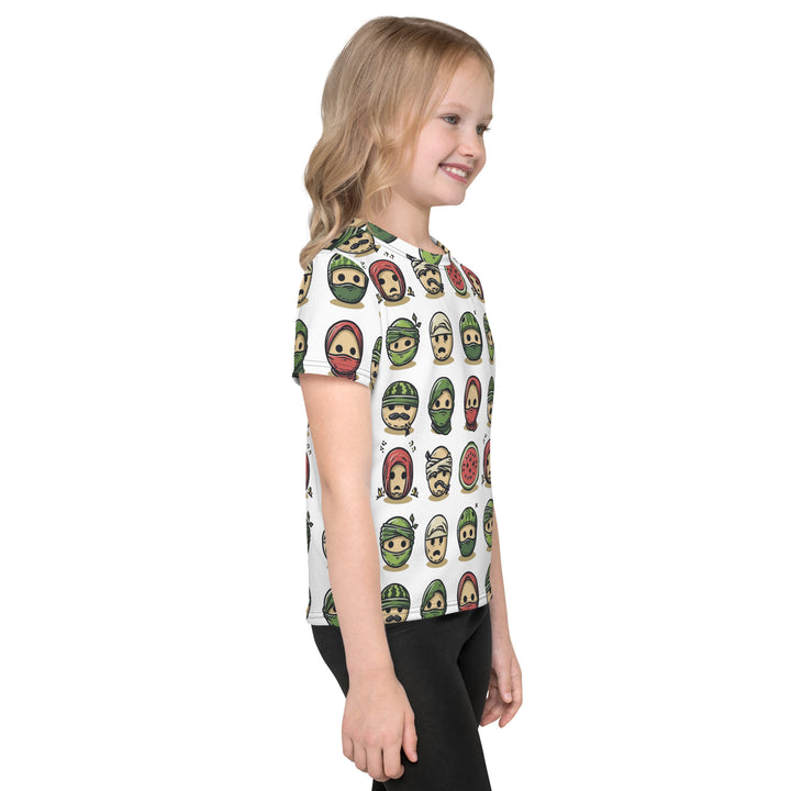 Kids crew neck t-shirt | Palestine Emoji