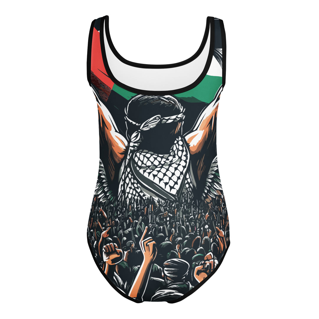 All-Over Print Kids Swimsuit - Art by Moh, Swimsuit White