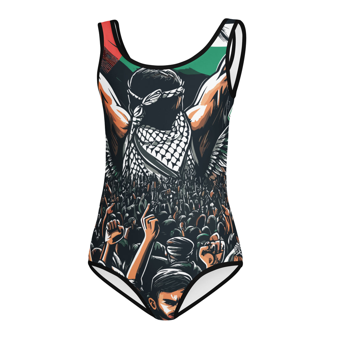 All-Over Print Kids Swimsuit - Art by Moh, Swimsuit White