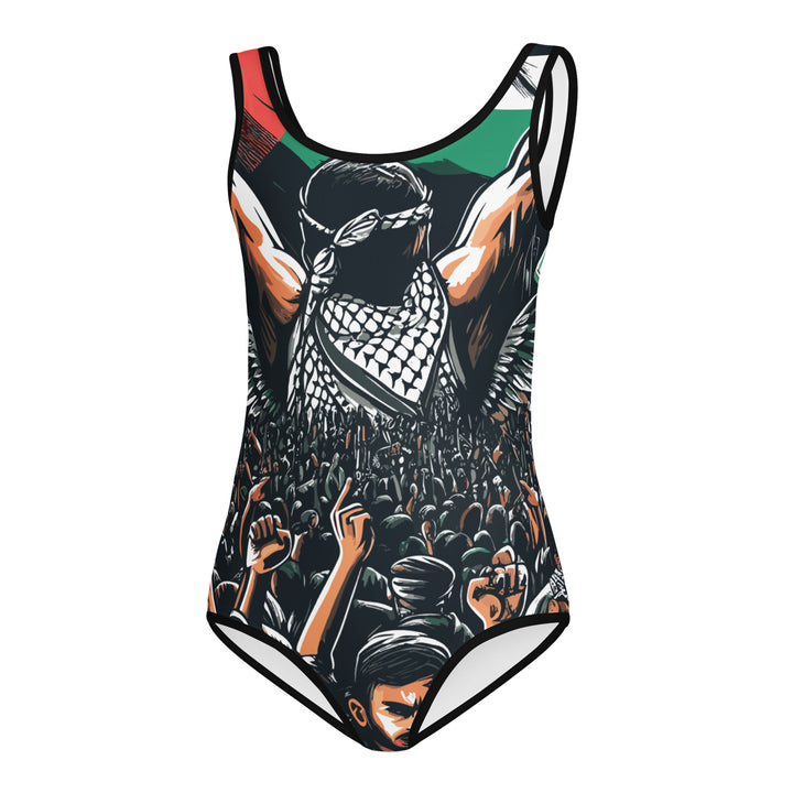 All-Over Print Kids Swimsuit - Art by Moh, Swimsuit White
