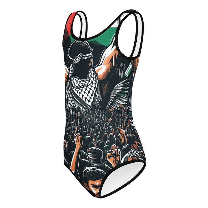 All-Over Print Kids Swimsuit - Art by Moh, Swimsuit White