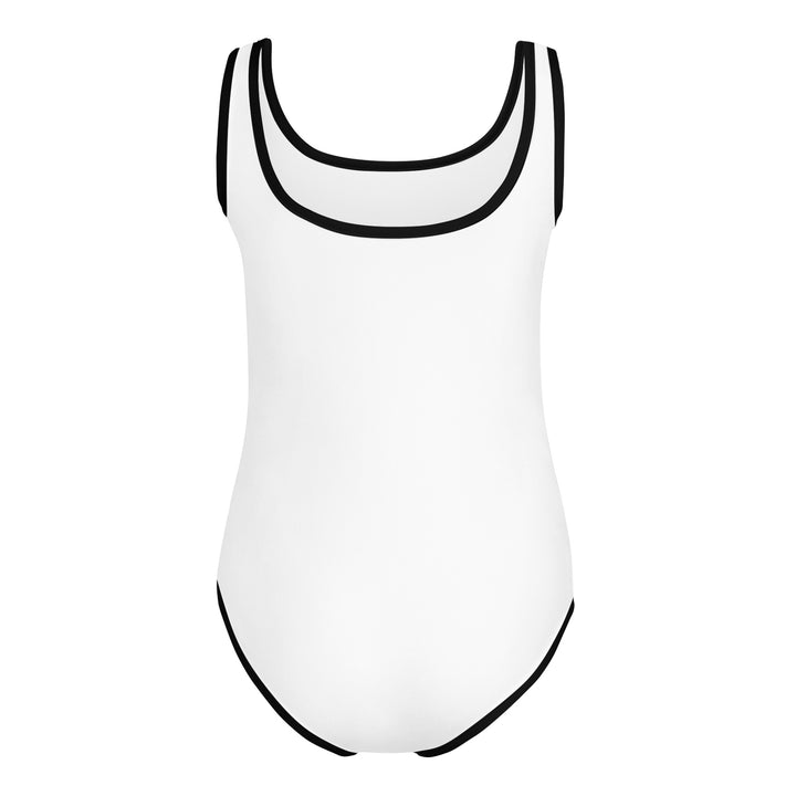 All-Over Print Kids Swimsuit - Palestine Emoji, Swimsuit White