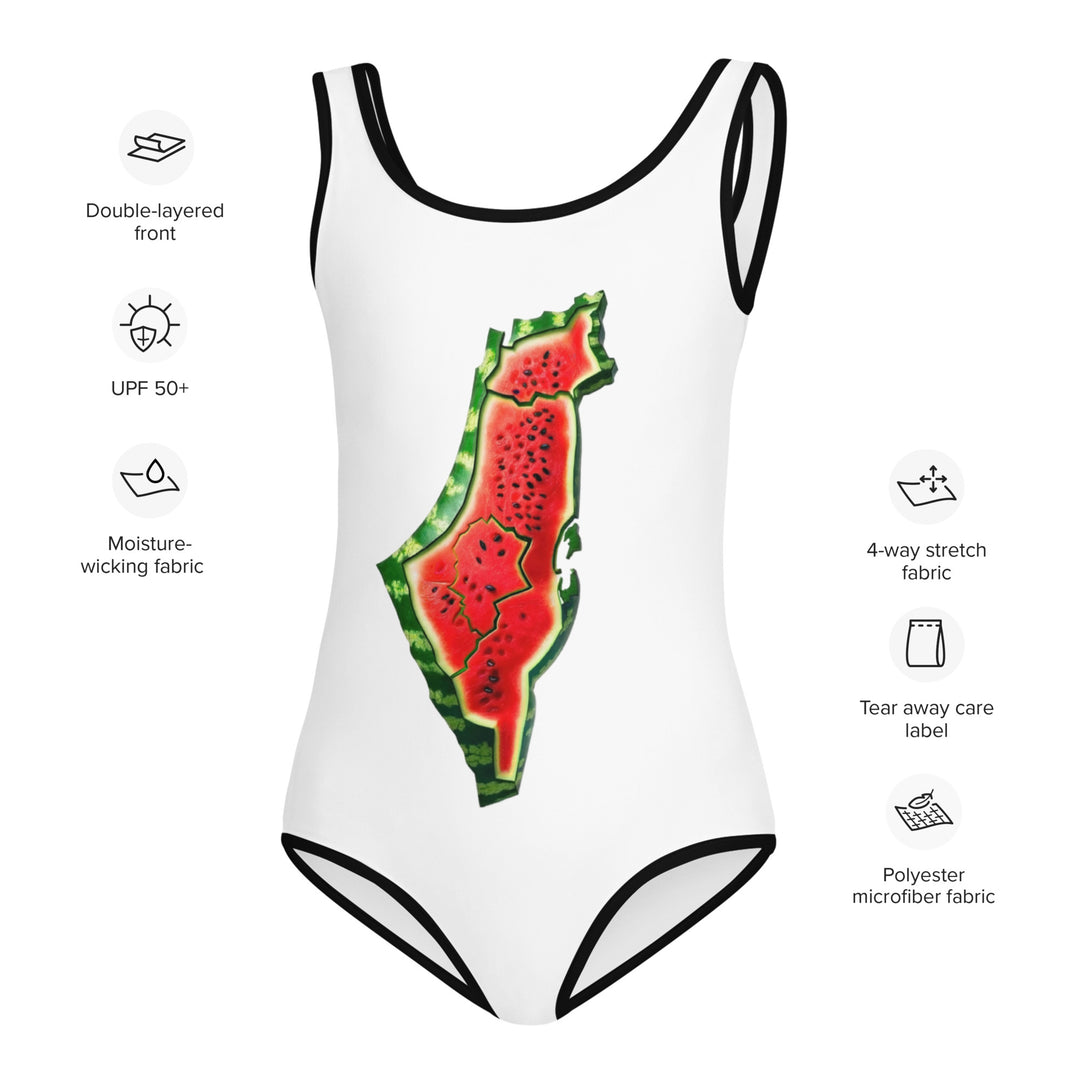 All-Over Print Kids Swimsuit | Palestine Watermelon