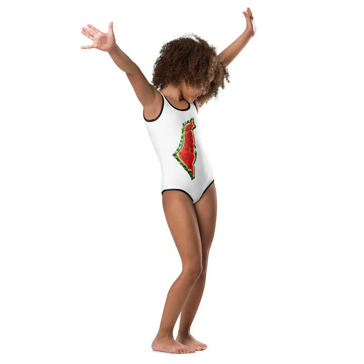 All-Over Print Kids Swimsuit | Palestine Watermelon