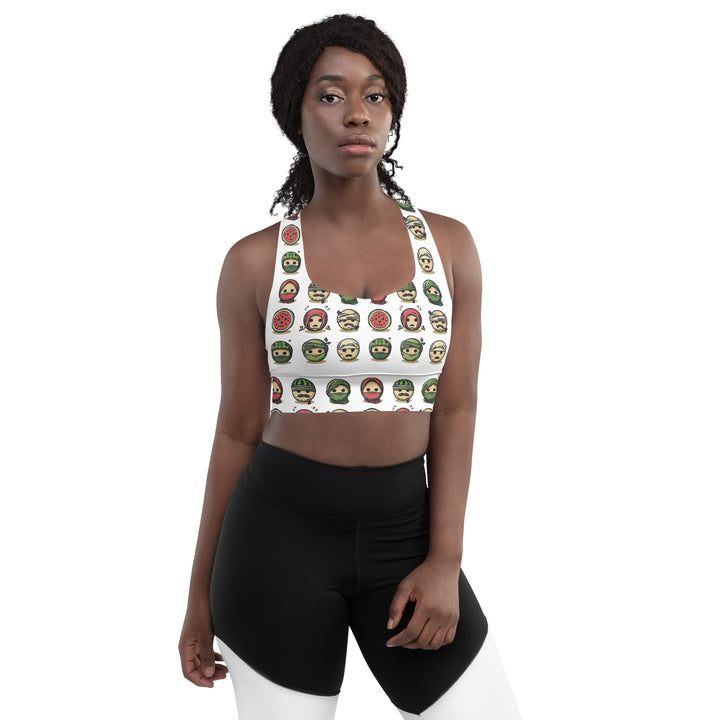 Longline sports bra | Palestine Emoji