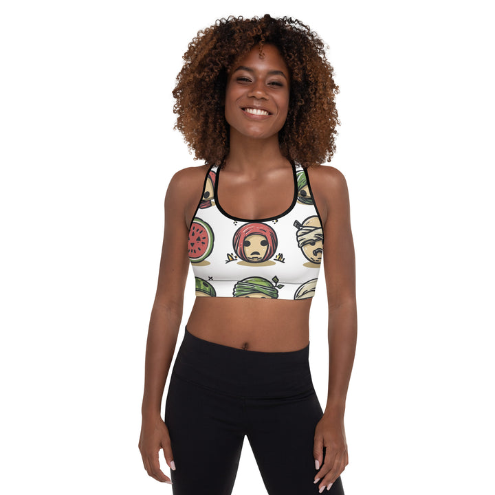 Padded Sports Bra | Palestine Emoji