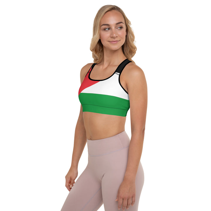 Padded Sports Bra | Palestine Flag