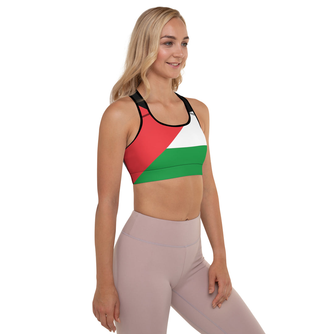 Padded Sports Bra | Palestine Flag