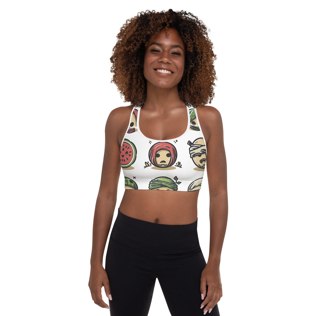 Padded Sports Bra | Palestine Emoji