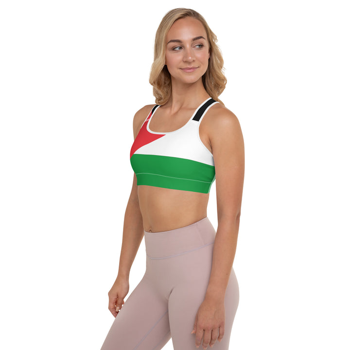 Padded Sports Bra | Palestine Flag