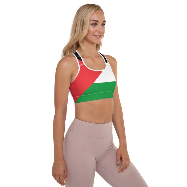 Padded Sports Bra | Palestine Flag