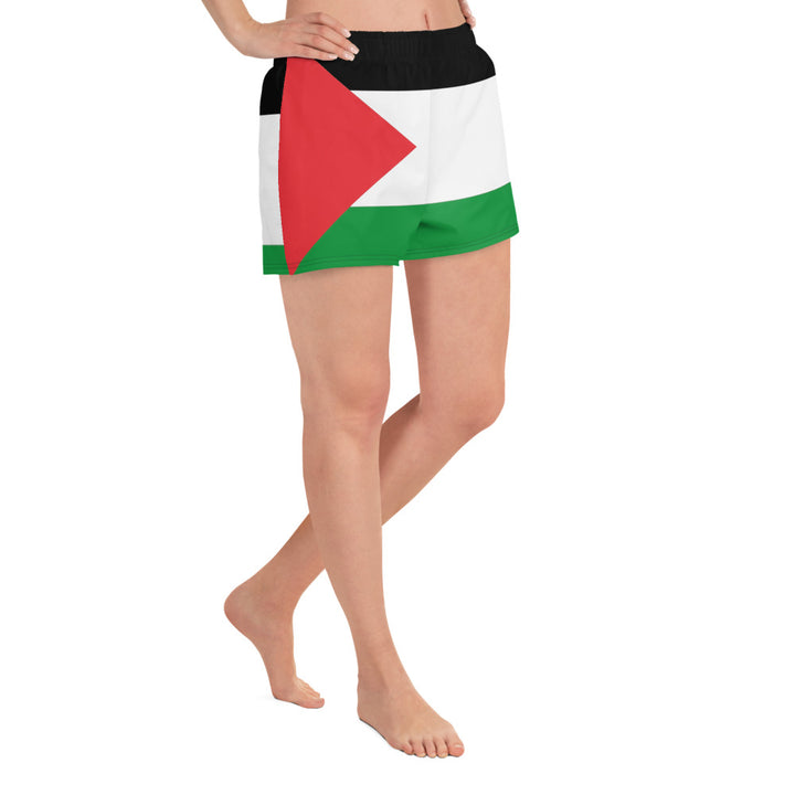 Women’s Recycled Athletic Shorts | Palestine Flag