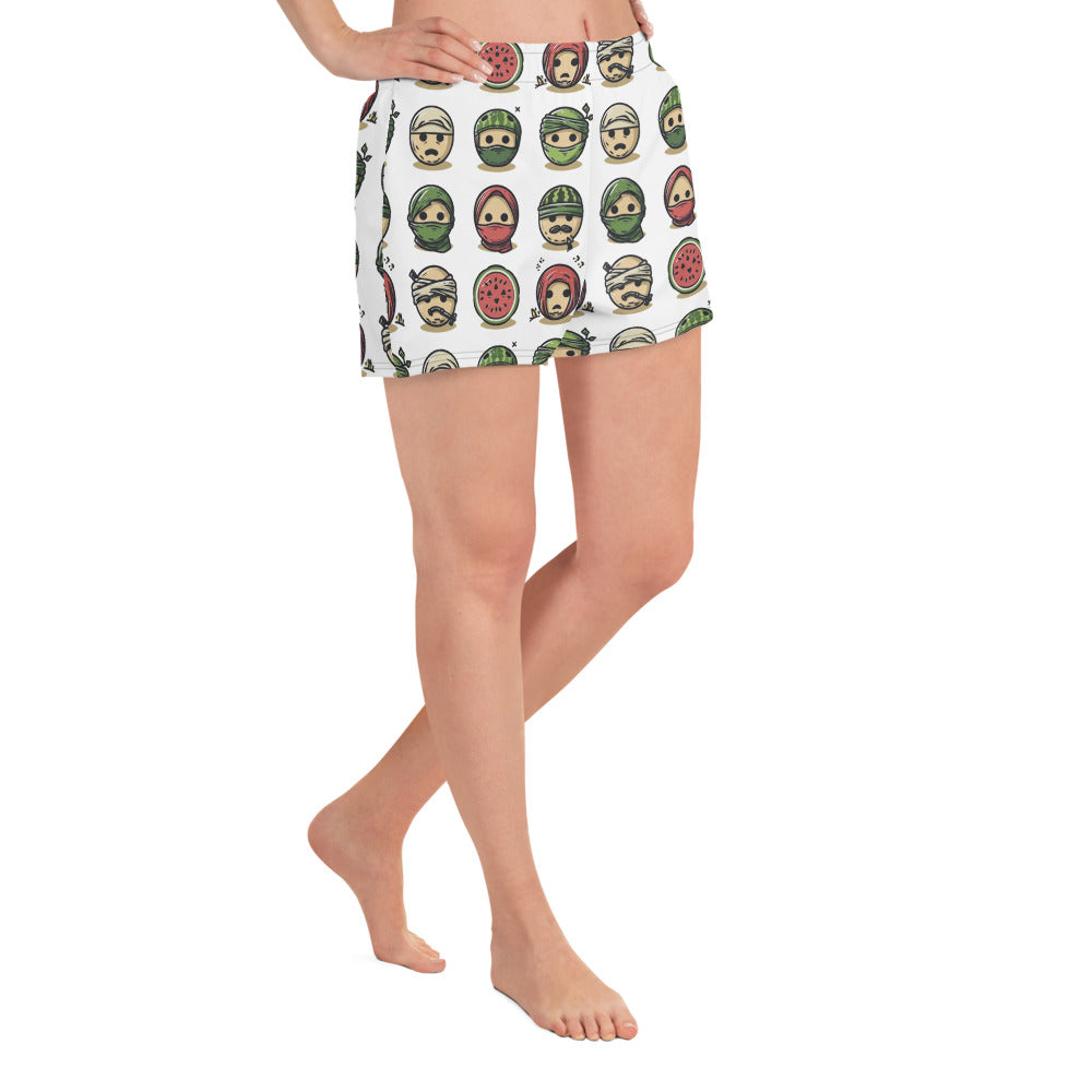 Women’s Recycled Athletic Shorts | Palestine Emoji