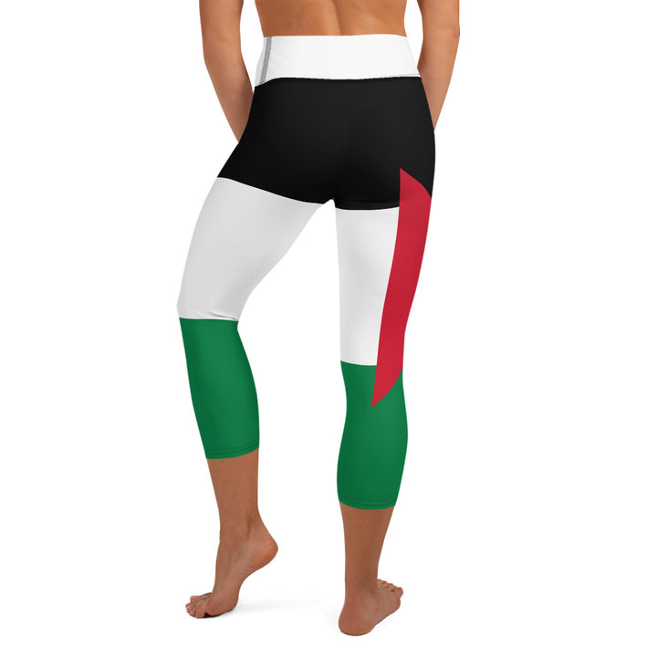 Yoga Capri Leggings | Palestine Flag