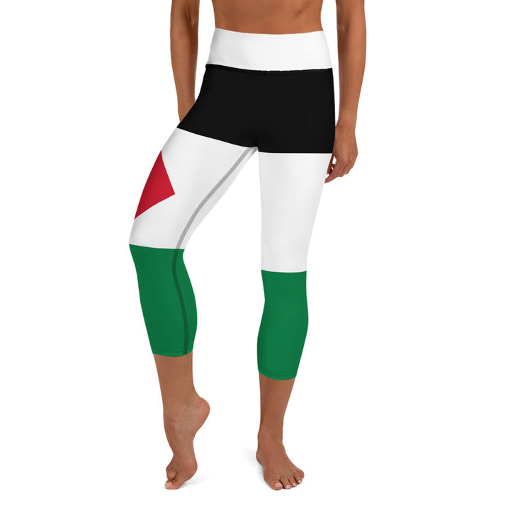 Yoga Capri Leggings | Palestine Flag