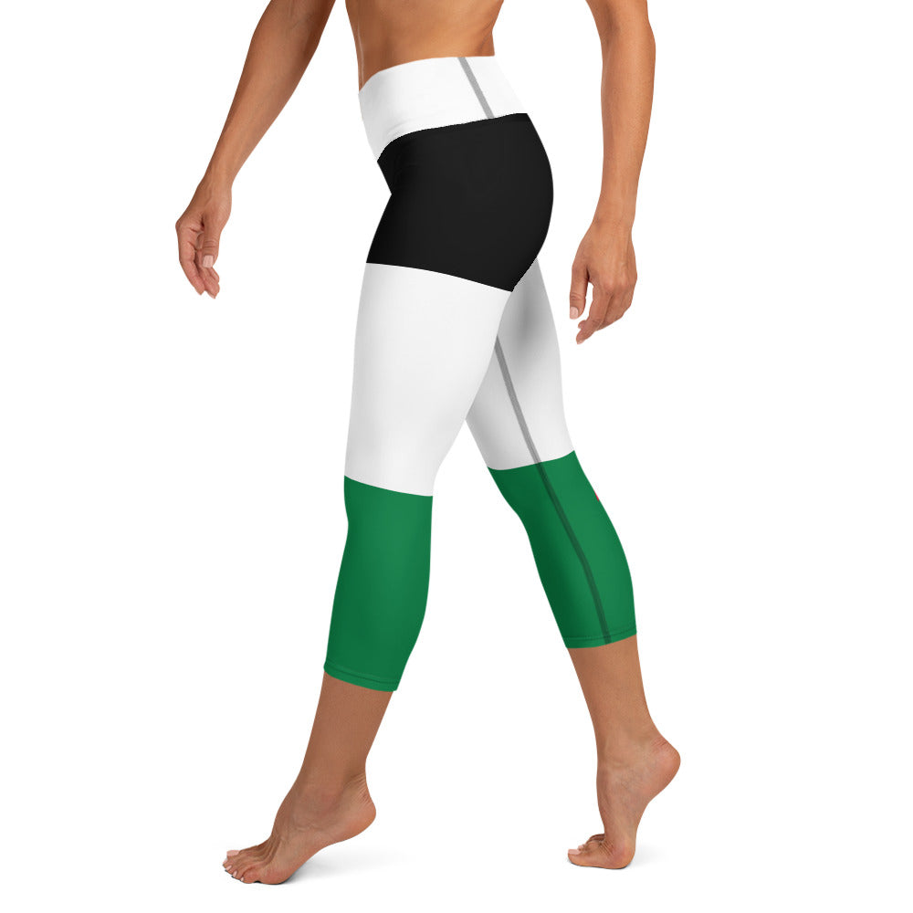 Yoga Capri Leggings | Palestine Flag