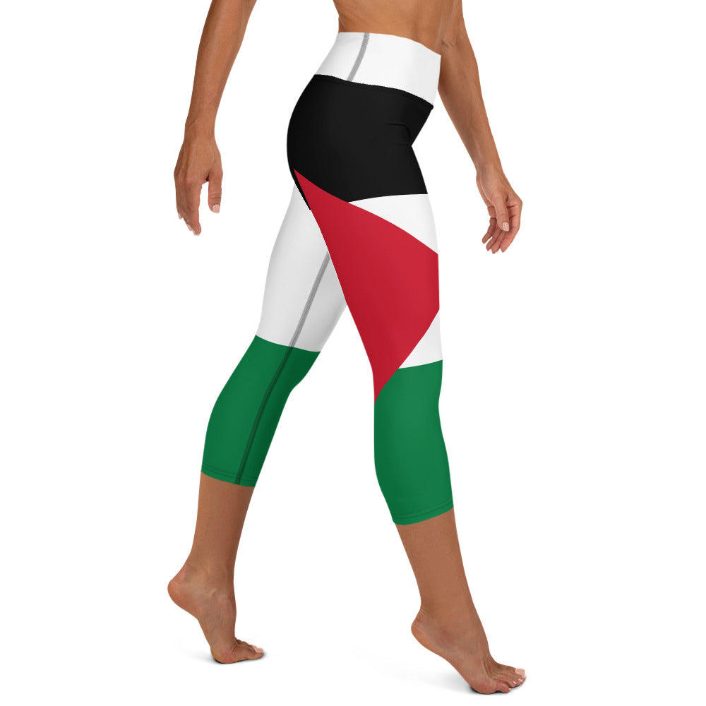 Yoga Capri Leggings | Palestine Flag