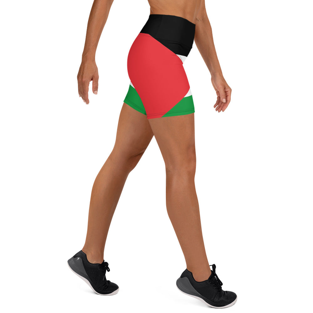 Yoga Shorts | Palestine Flag