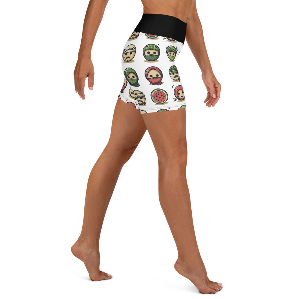 Yoga Shorts | Palestine Emoji