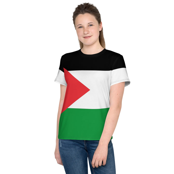 Youth crew neck t-shirt | Palestine Flag