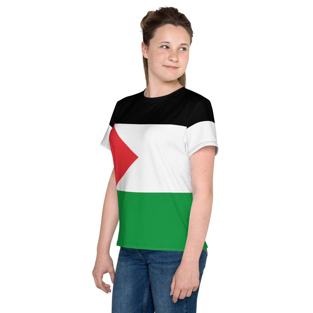 Youth crew neck t-shirt | Palestine Flag