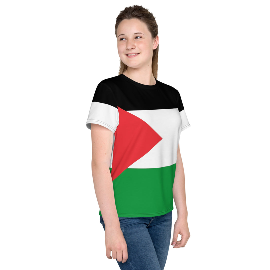 Youth crew neck t-shirt | Palestine Flag