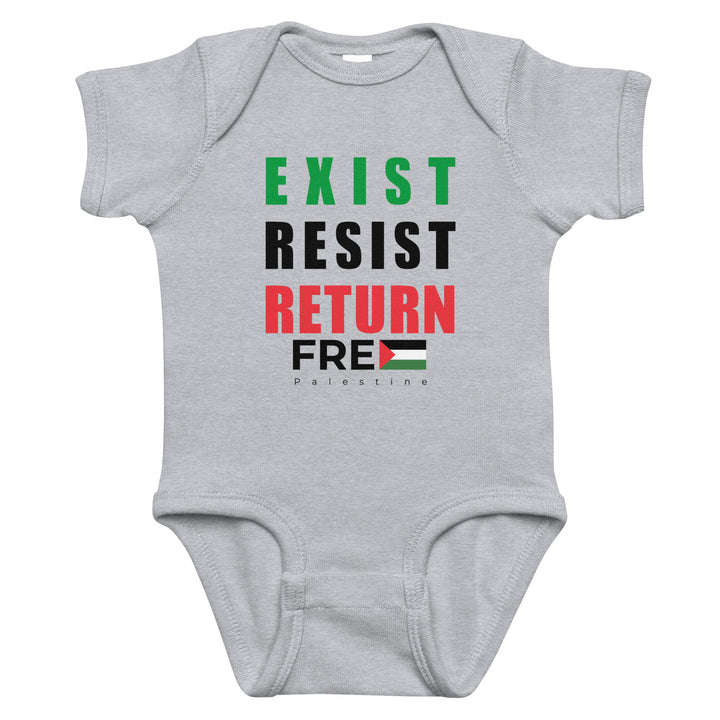 Baby Bodysuit - Exist. Resist. Return., Heather
