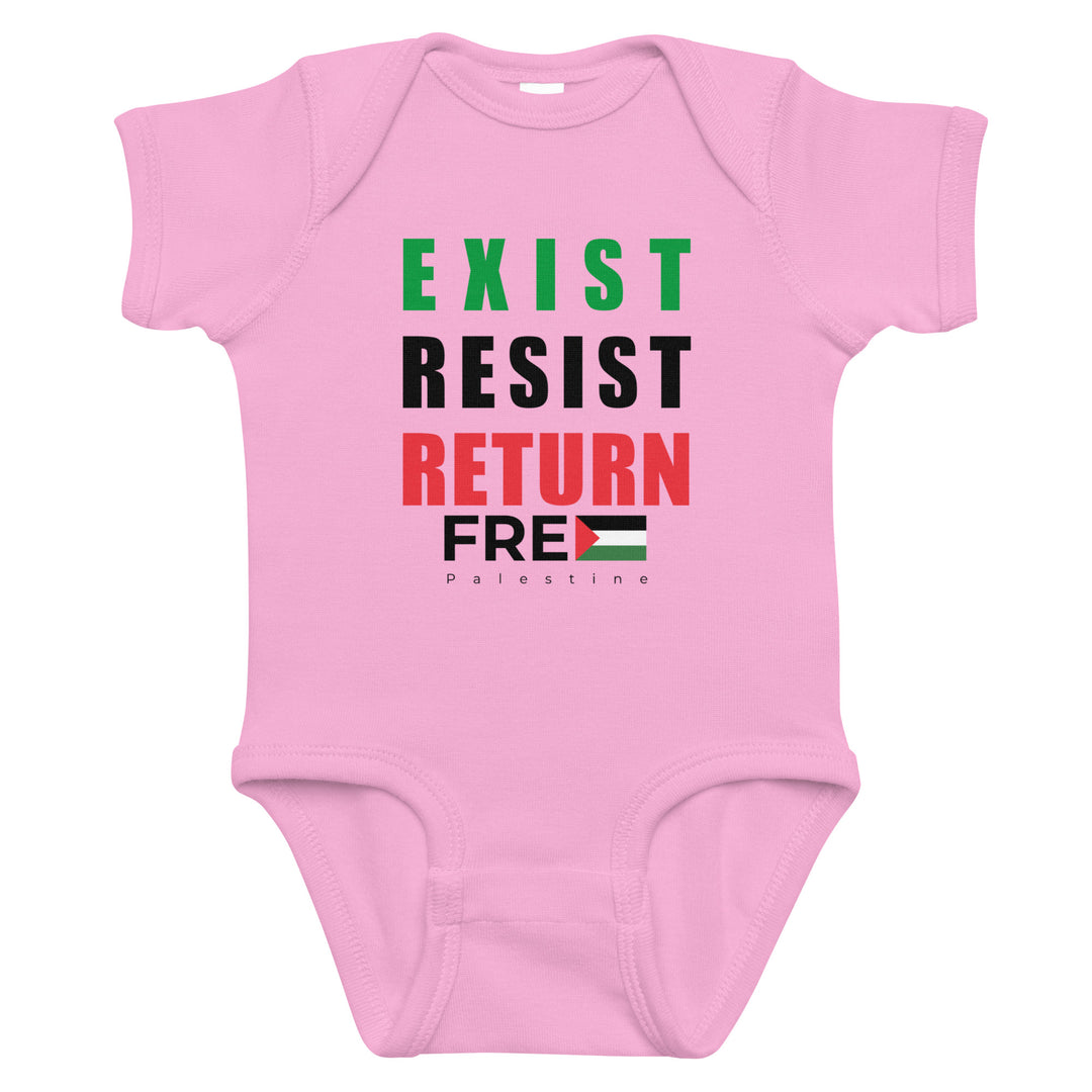 Baby Bodysuit - Exist. Resist. Return., Pink