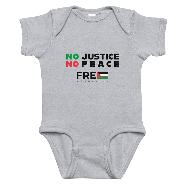 Baby bodysuit - No Justice No Peace, Heather