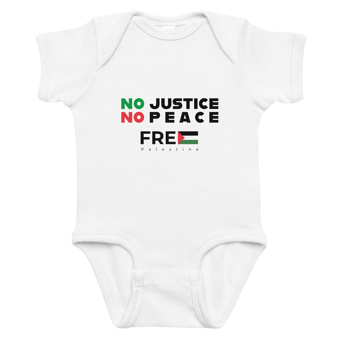 Baby bodysuit - No Justice No Peace, White