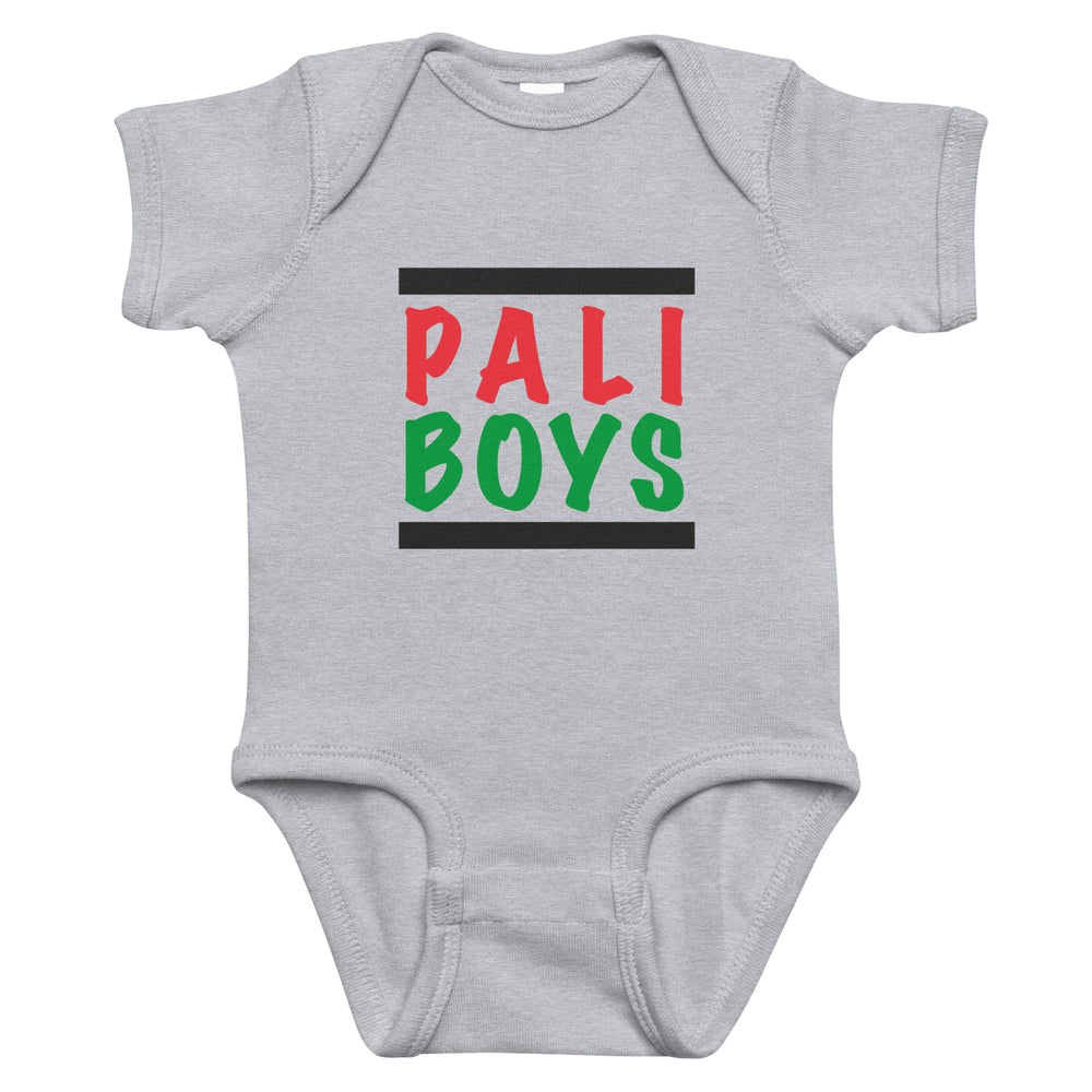 Baby bodysuit - Palestinian Boys, Heather