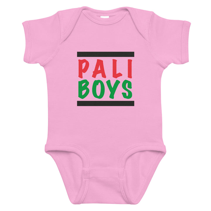 Baby bodysuit - Palestinian Boys, Pink