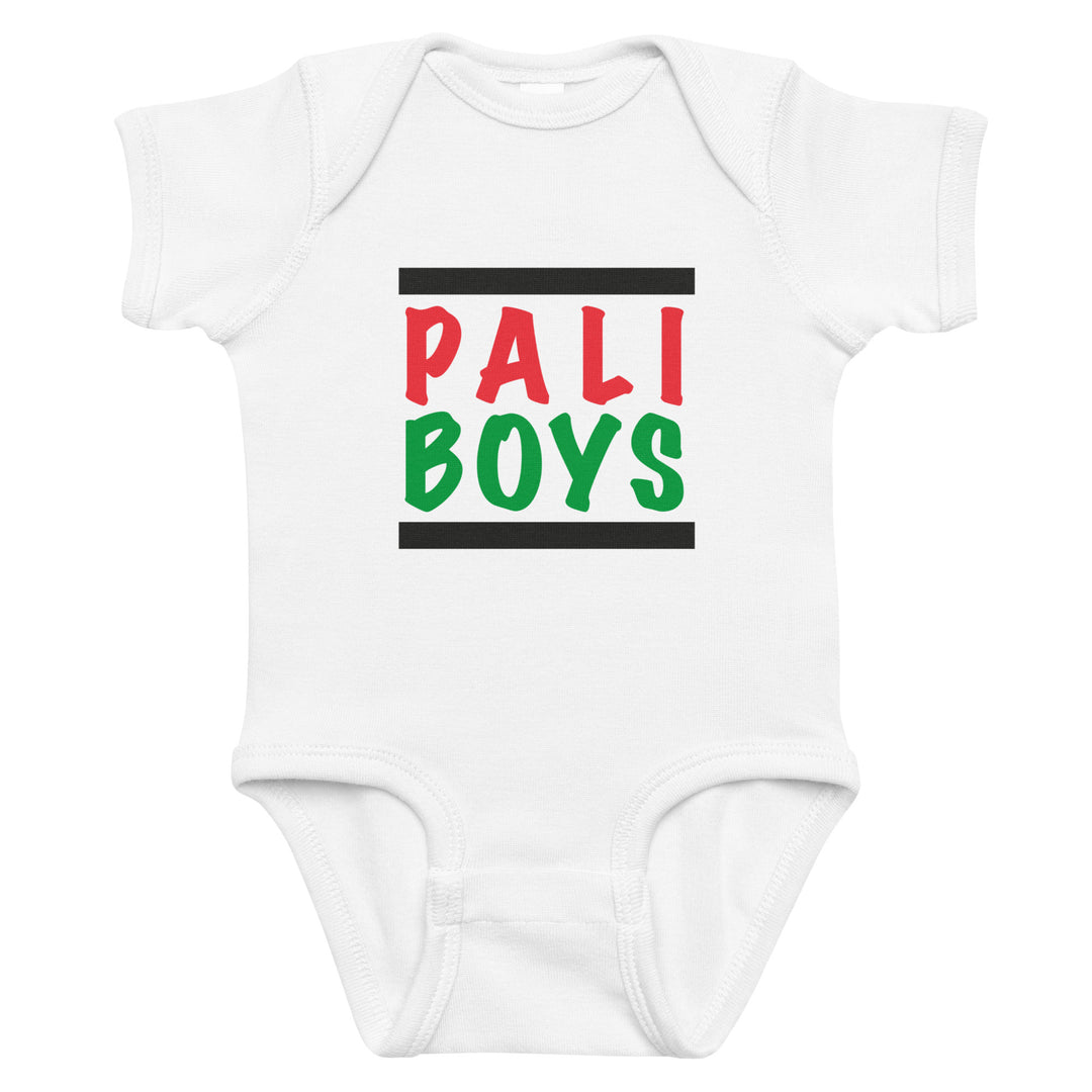 Baby bodysuit - Palestinian Boys, White