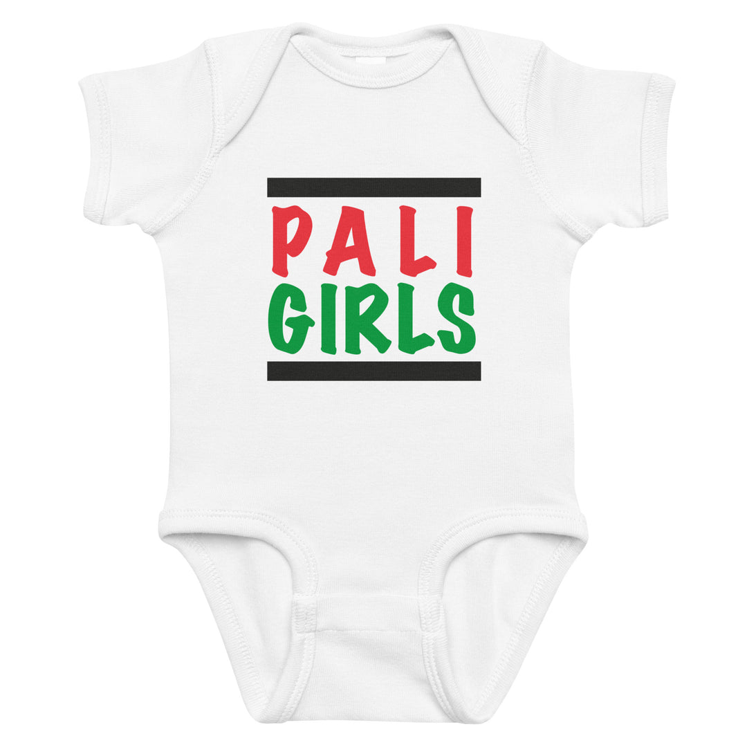 Baby bodysuit - Palestinian Girls, White