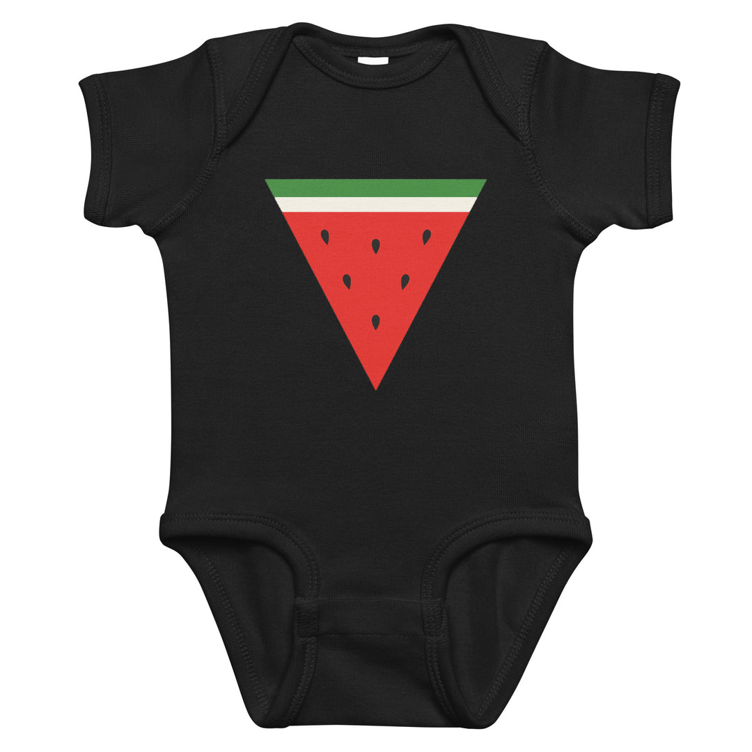 Baby bodysuit - Triangle Watermelon, Black