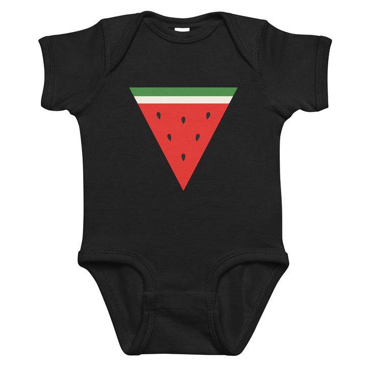 Baby bodysuit - Triangle Watermelon, Black