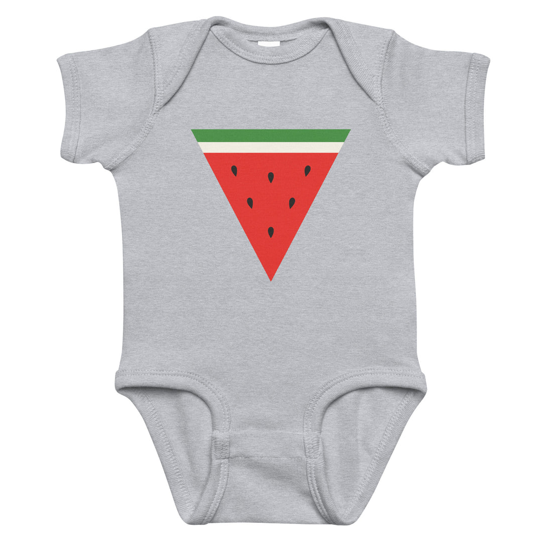 Baby bodysuit - Triangle Watermelon, Heather