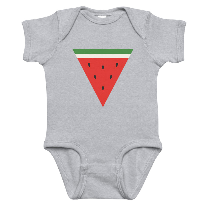 Baby bodysuit - Triangle Watermelon, Heather