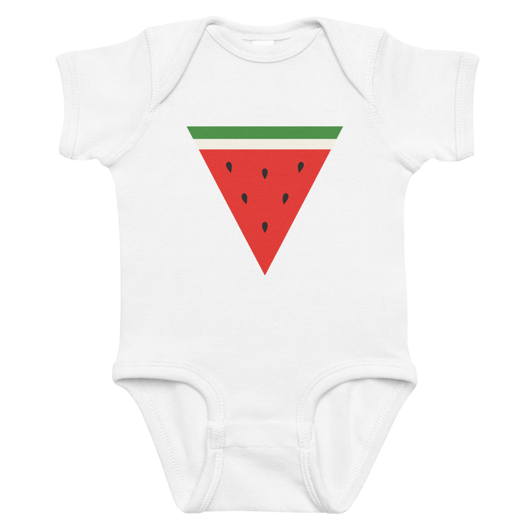 Baby bodysuit - Triangle Watermelon, White