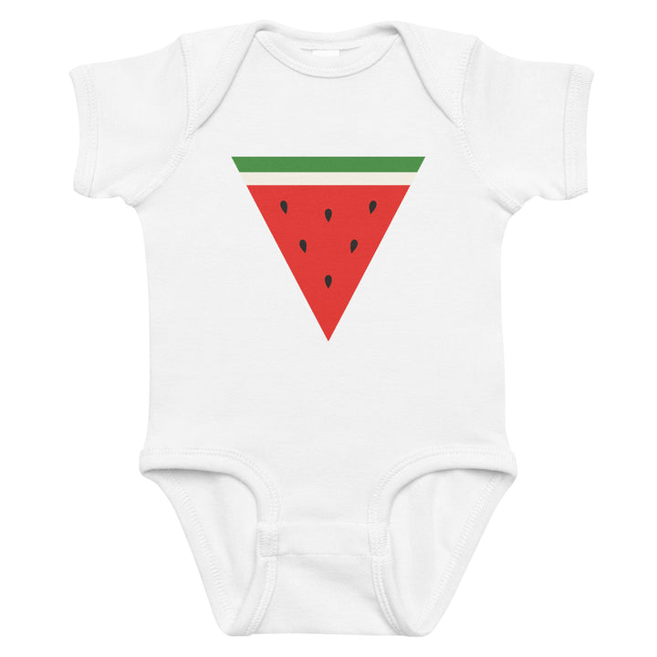 Baby bodysuit - Triangle Watermelon, White