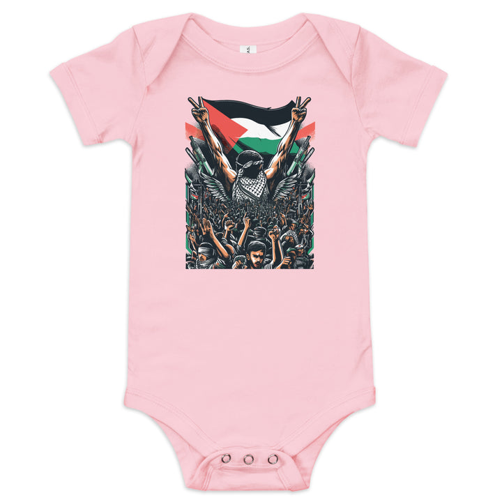 Baby short sleeve one piece - Art by Moh, Pink