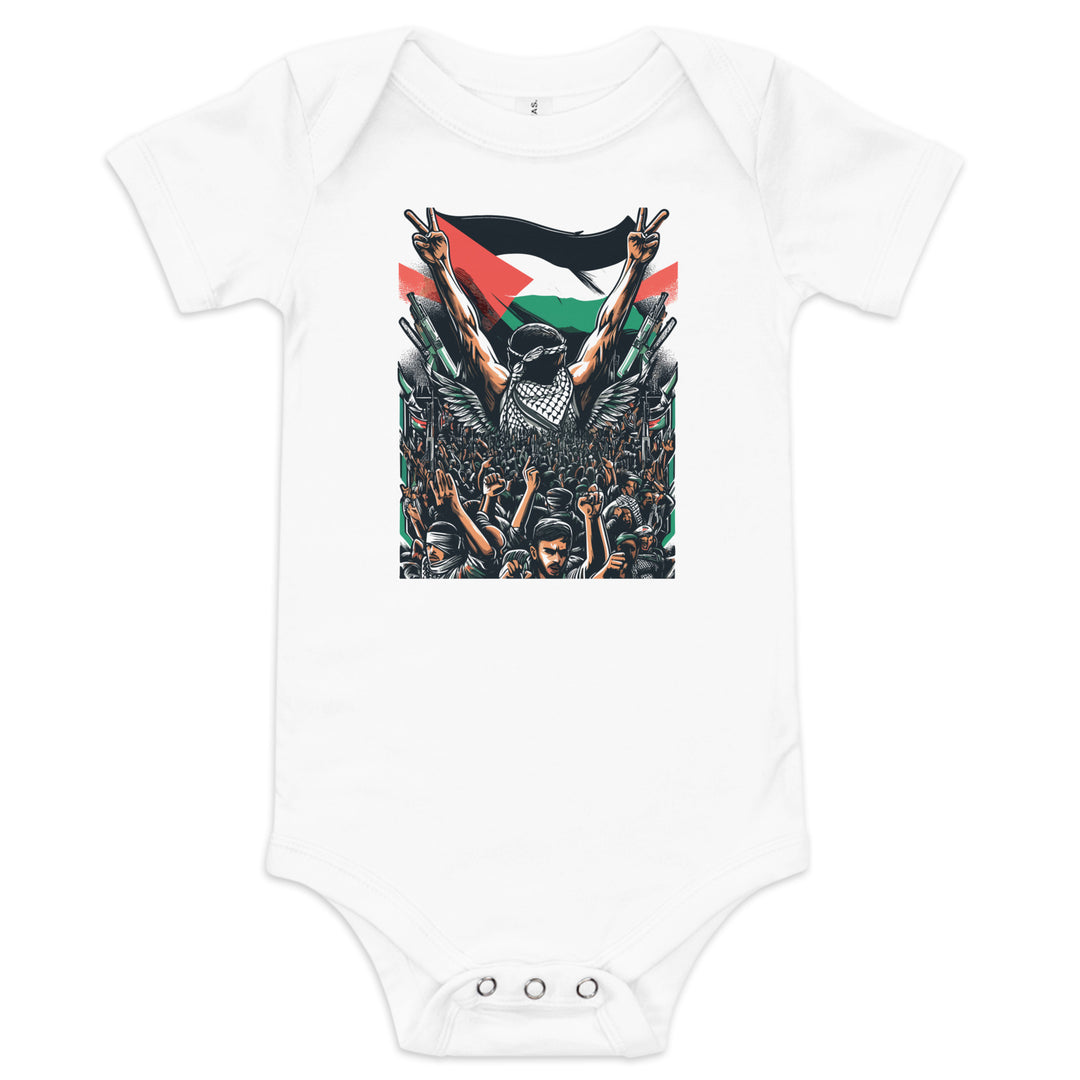 Baby short sleeve one piece - Art by Moh, White